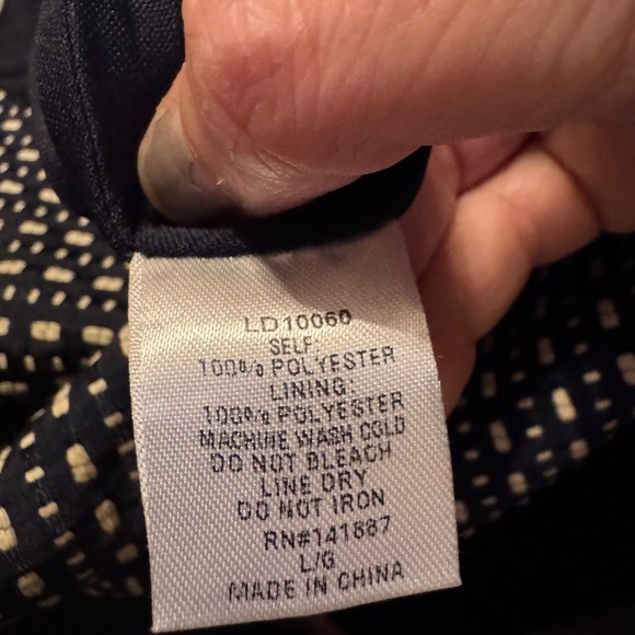 C. Luce Navy and cream Polka Dot Dress - Picture 11 of 11